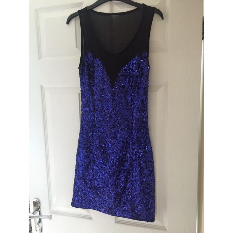 LIPSY - blue sequin bodycon dress