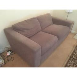 2 Seater couch - brown material