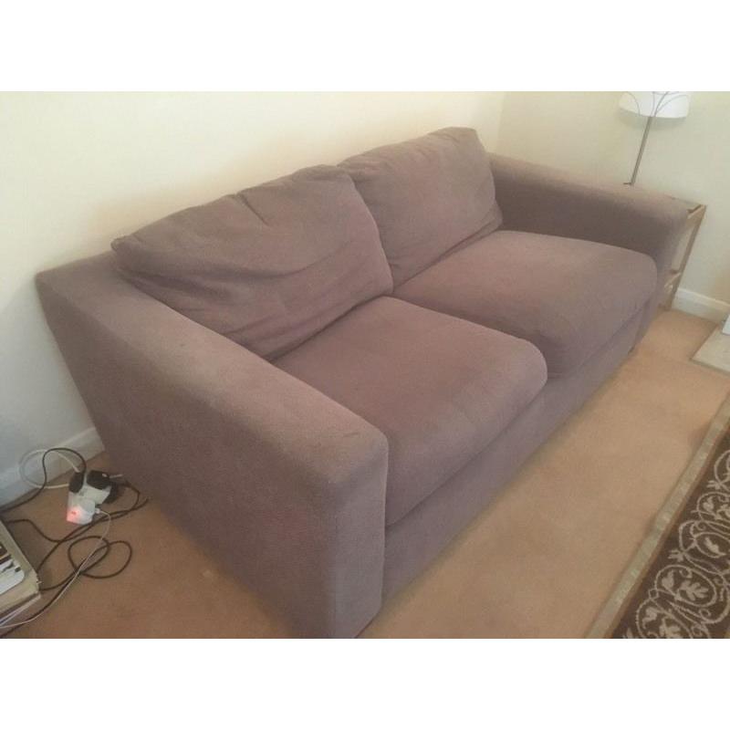 2 Seater couch - brown material