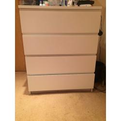 White Ikea Chest Of Drawers Less Than a Year Old