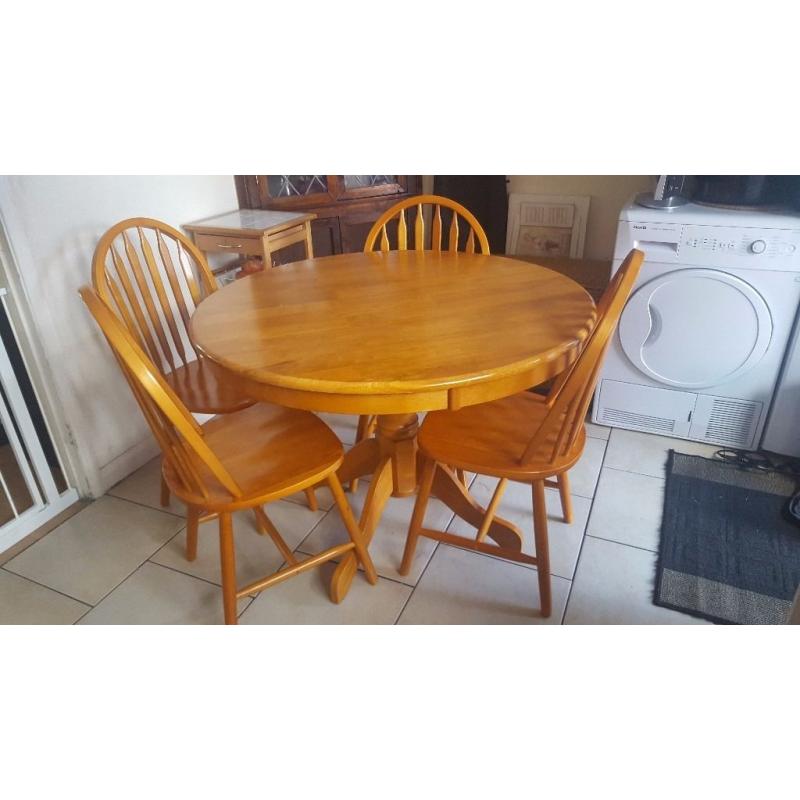 Round table and 4 chairs