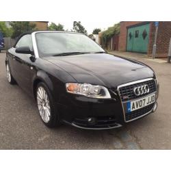 2007 Audi A4 Cabriolet 2.0T FSI, S Line, Black, 1 Owner, 29,000 Miles, FSH