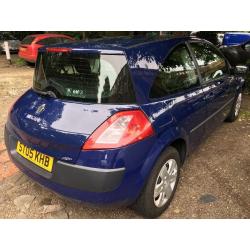 Renault Megane Rush 16V 1390cc Petrol 5 speed Manual 3 door hatchback 05 Plate 29/04/2005 Blue