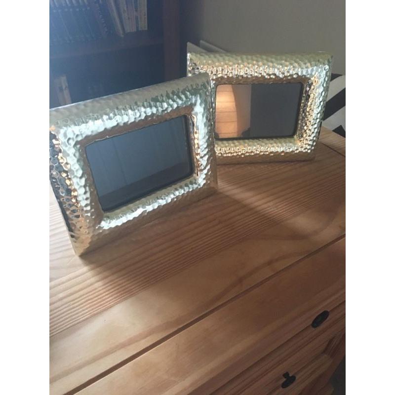 Gold Punched Photo Frames x2