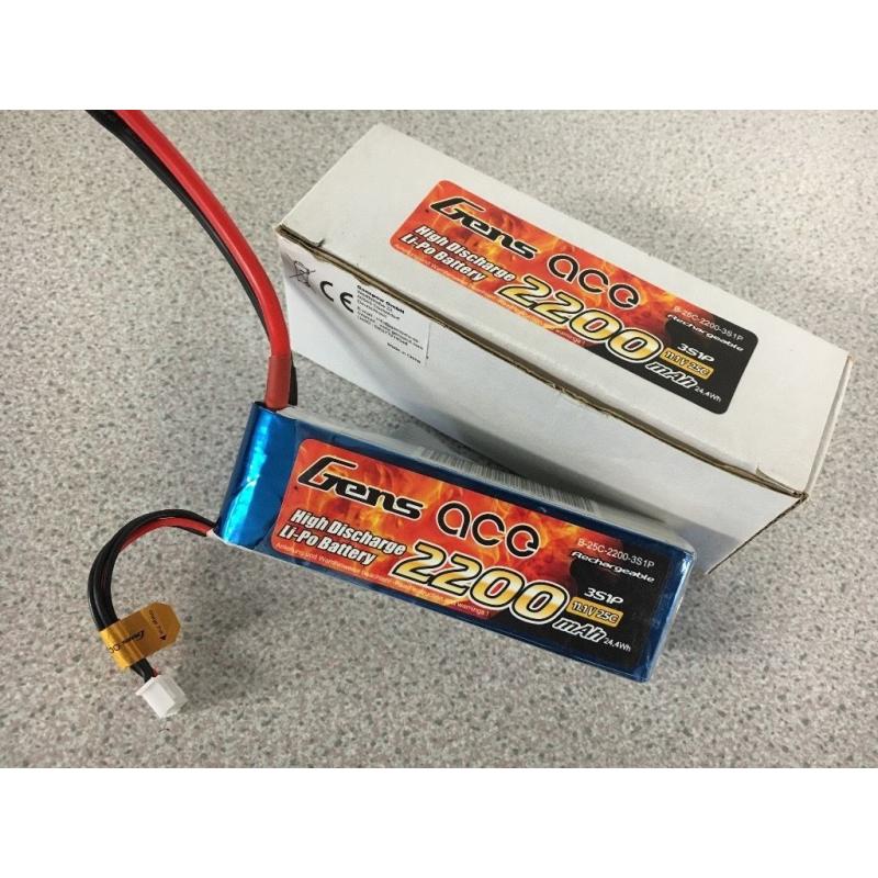 5 x Gens Ace 2200MAH LiPo batteries