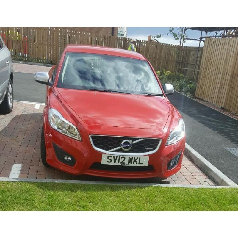 Volvo red c30 sport coupe 12 plate