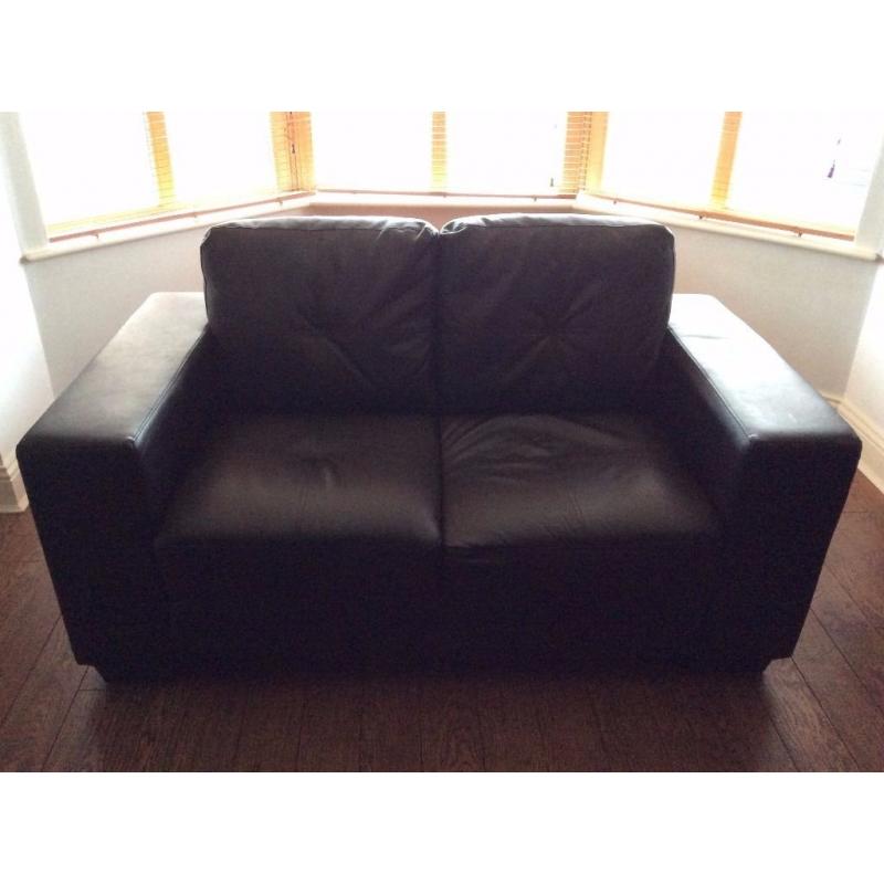 Leather 3 seater and 2 seater sofas suite for sale great condition - can deliver if needed