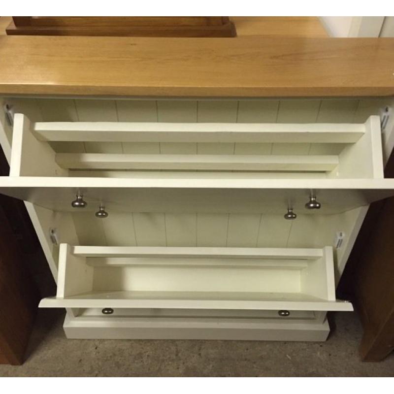 Solid white pine shoe storage cupboard