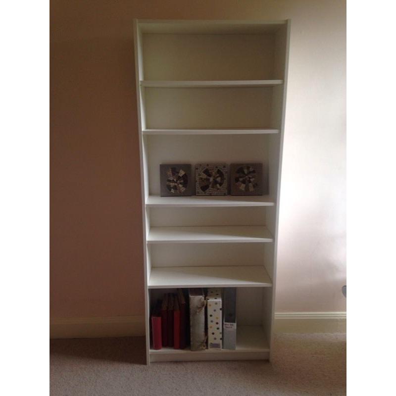 White shelves