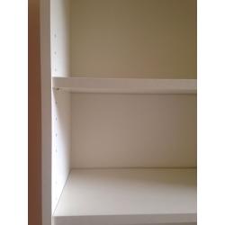 White shelves