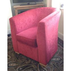 Lovely chenille chairs x 2 great condition