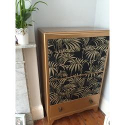 Lebus furniture / drawers / sideboard solid oak vintage retro rustic glam palm trees