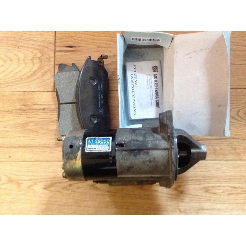 Hyundai starter motor and Front brake pads