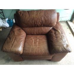 Brown leather chair