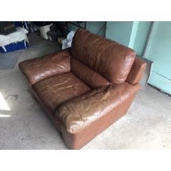 Brown leather chair