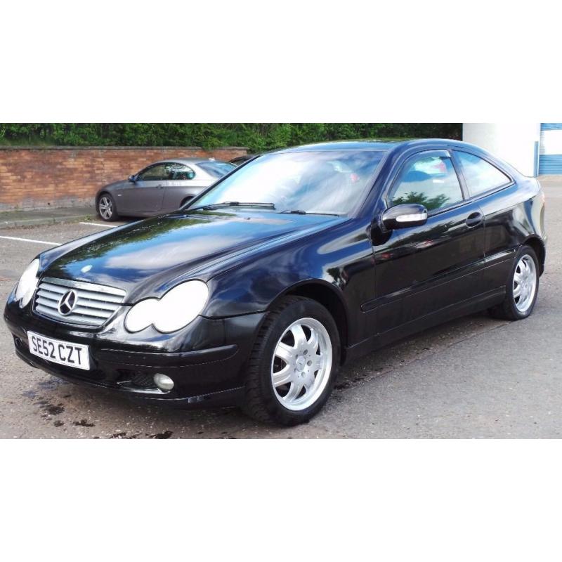 2002 52 MERCEDES C200 KOMPRESSOR SE 1.8 MANUAL MOT 03/17(PART EX WELCOME)