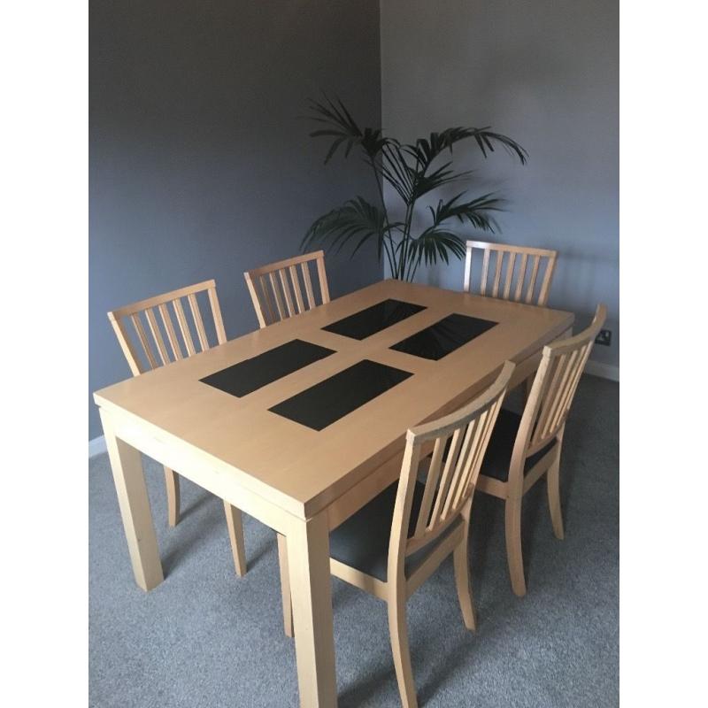 Dining table and 5 chairs