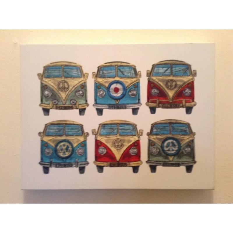 VW Retro Camper Van Canvass