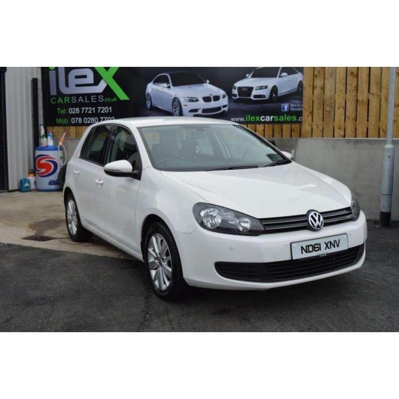 2012 61 VOLKSWAGEN GOLF 1.6 MATCH TDI 5D 103 BHP*****IN STUNNING WHITE****** DIE