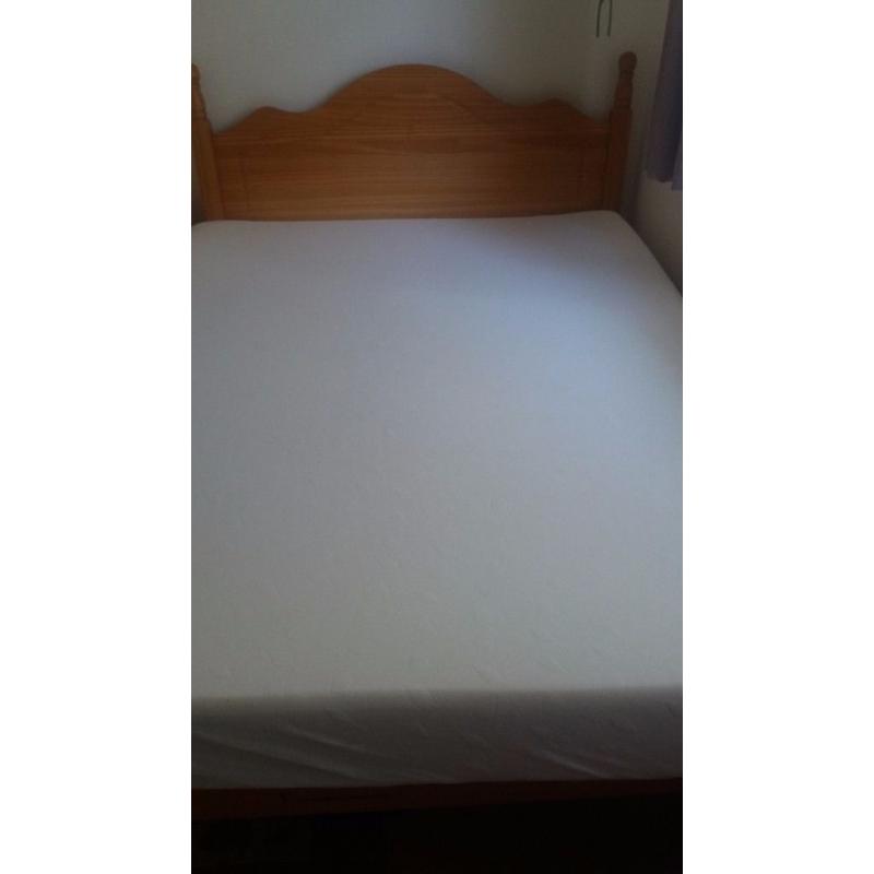 Double Bed solid pine & mattress