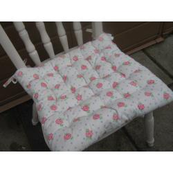 Shabby chic chair with country cottage type cushion