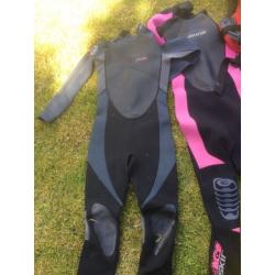 C-skins wet suits and life jackets for teenagers various sizes will split