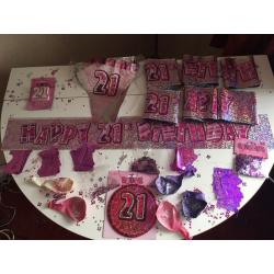 Pink 21st Birthday Decorations