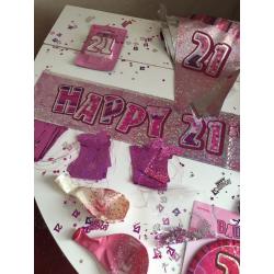 Pink 21st Birthday Decorations