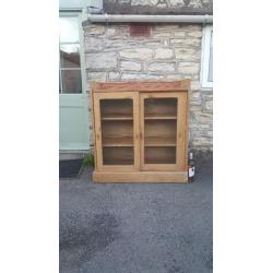 a antique pine display cabinet (free local delivery