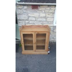 a antique pine display cabinet (free local delivery