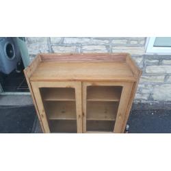 a antique pine display cabinet (free local delivery