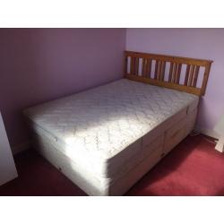 Double Bed - Base mattress & headboard