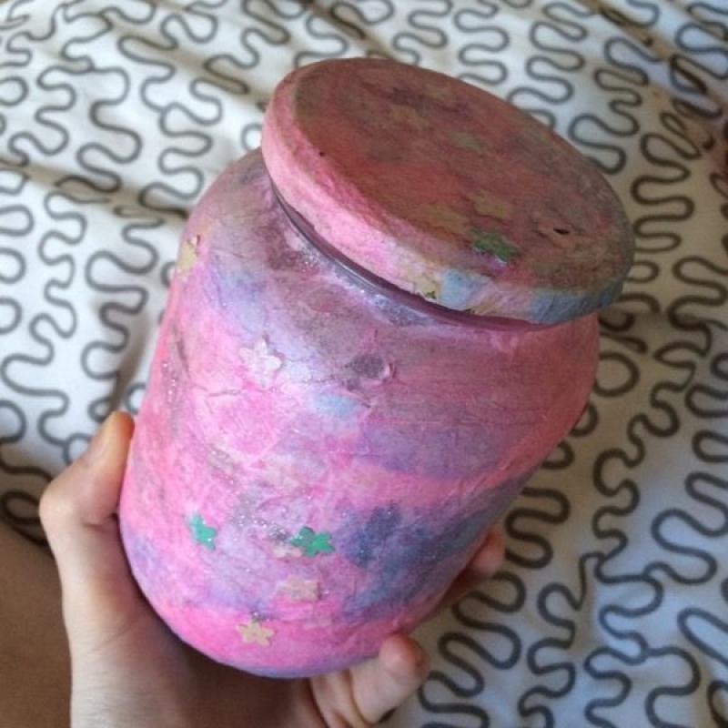 Handmade cute jar and candle holder