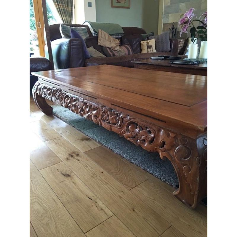 Large ornate coffee table