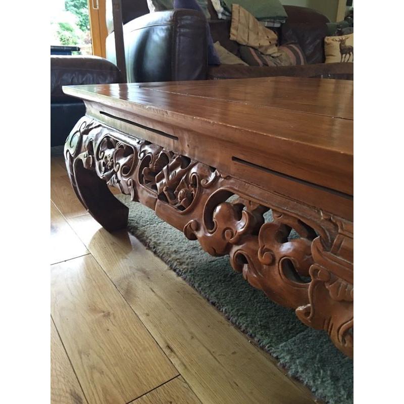 Large ornate coffee table