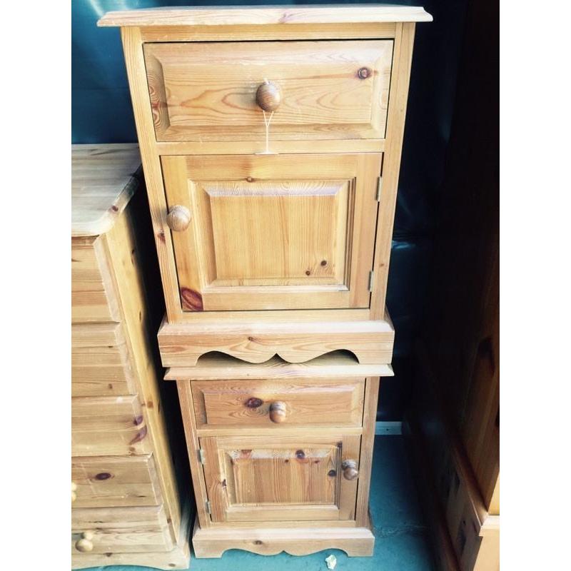 Solid pine bedside units