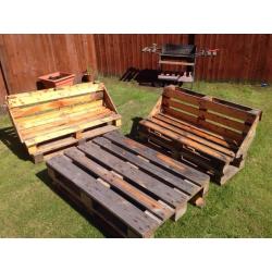Upcycled pallet furniture