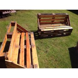 Upcycled pallet furniture