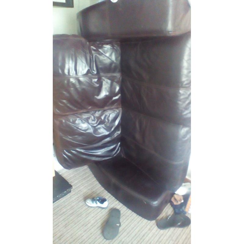 Leather 2 & 3 sofas