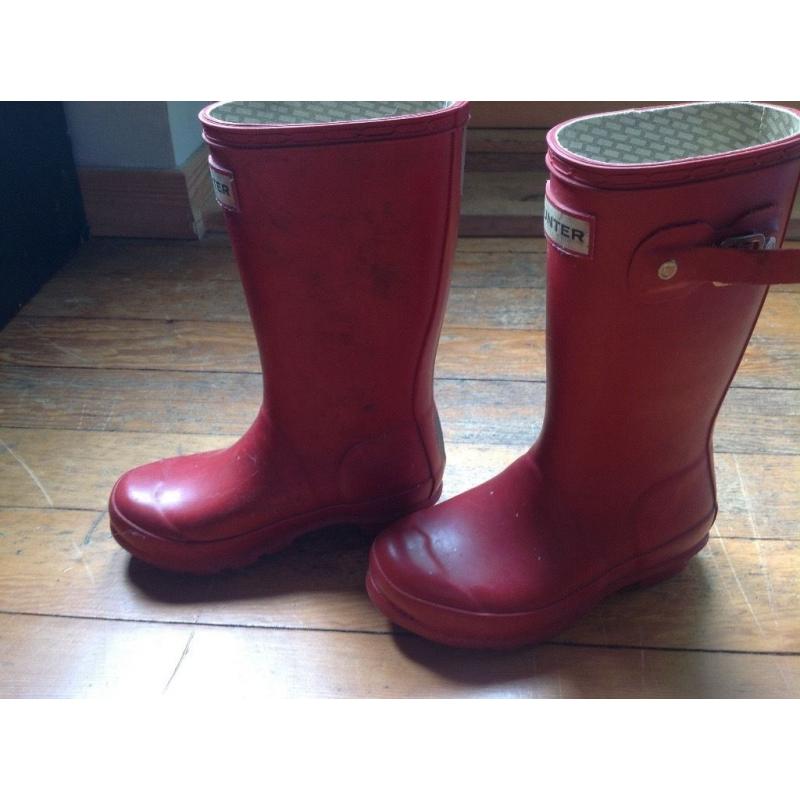 Red Hunter wellies size UK 11