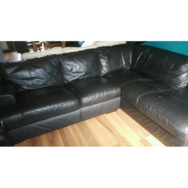 Black corner sofa