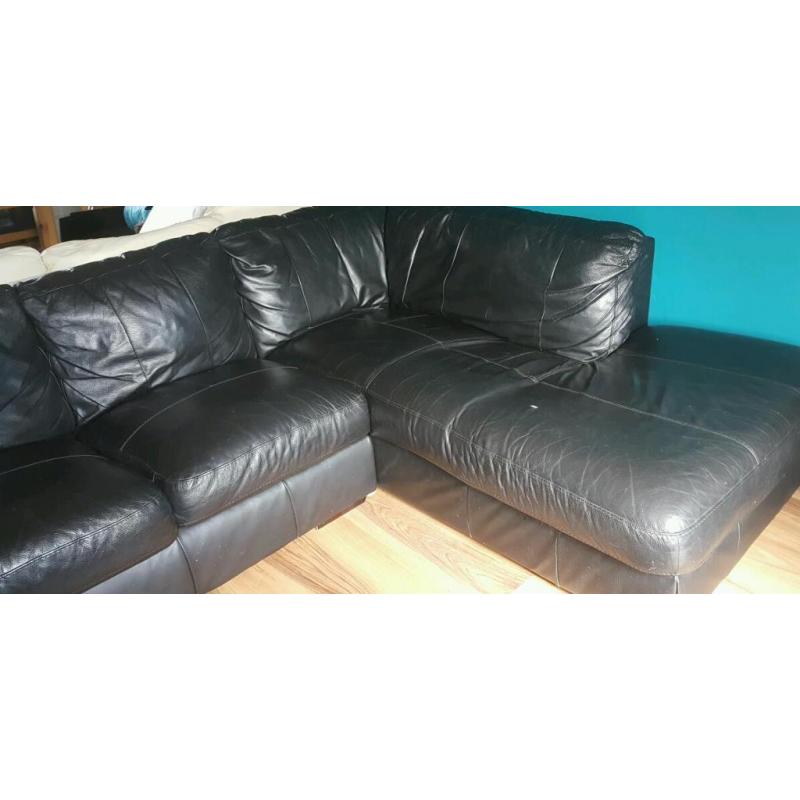 Black corner sofa