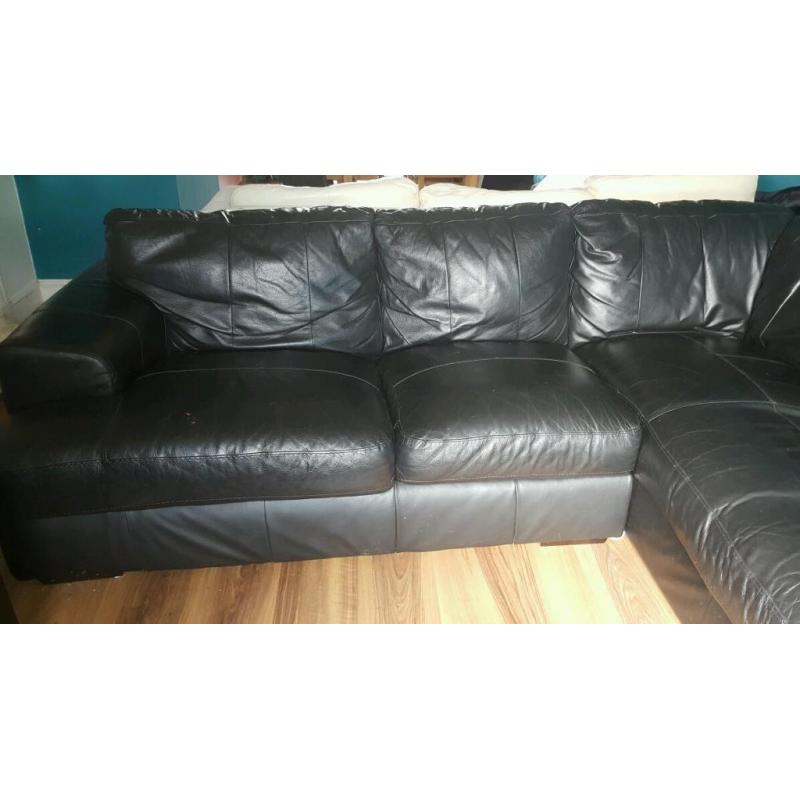 Black corner sofa