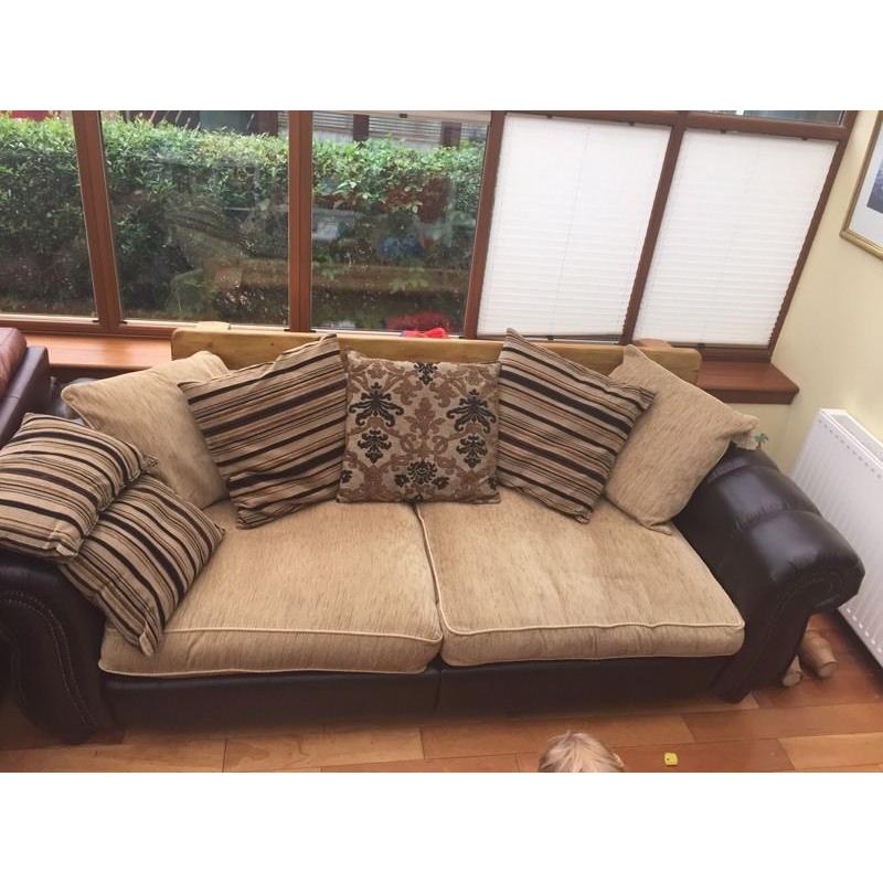 4 seat sofa and matching foot stool.