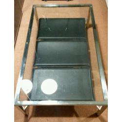 Plate Glass Top & Metal Coffee Table