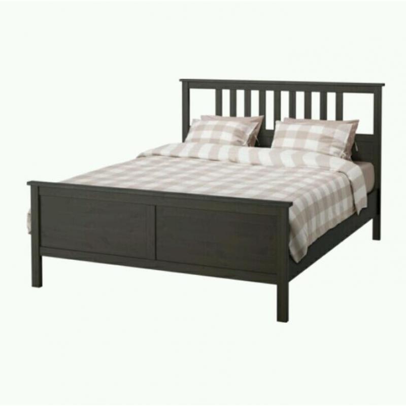 Ikea Hemnes Double Bed Frame Black