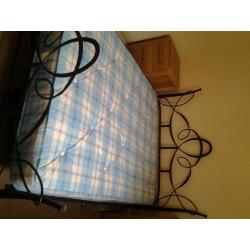 Metal Frame Double Bed and Orthopaedic Mattress