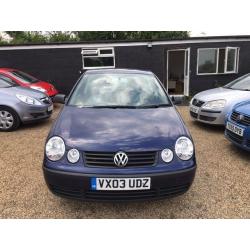 VW POLO 1.2S 3DR 2003 IDEAL FIRST CAR CHEAP INSURANCE UNBELIEVABLE SERVICE HISTORY