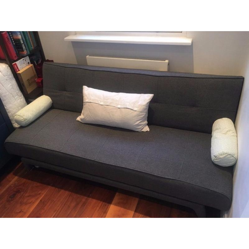 Made Yoko Sofa Bed Futon in Very Good Condition, cygnet grey - pickup only, SW London