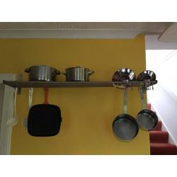 Pots and pans rack.